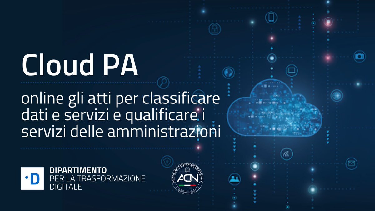 Prende il via il percorso di adozione della Strategia Cloud Italia che le amministrazioni italiane dovranno seguire nei prossimi mesi